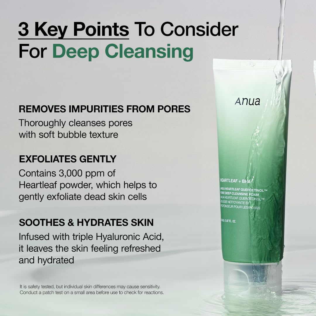 Anua Heartleaf Quercetinol Pore Deep Cleansing Foam (Korean Skincare)