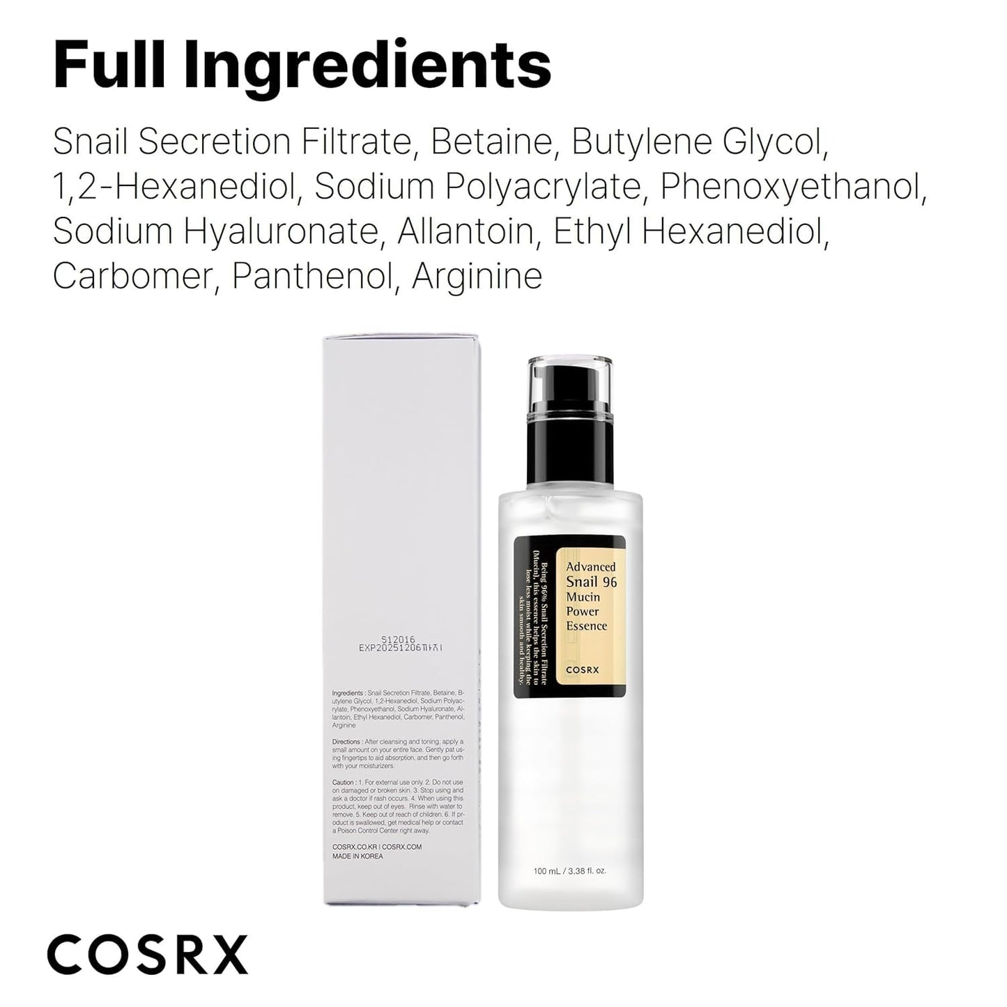COSRX Snail Mucin Repairing & Hydrating Serum (100ml)