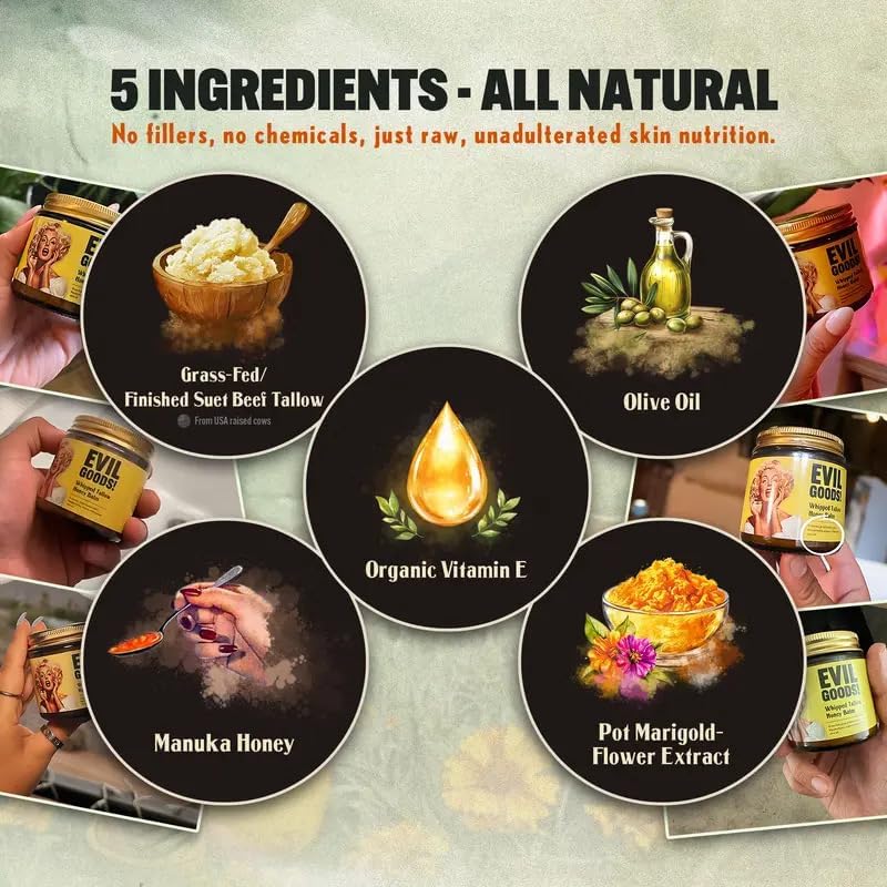 Whipped Beef Tallow and Honey Balm