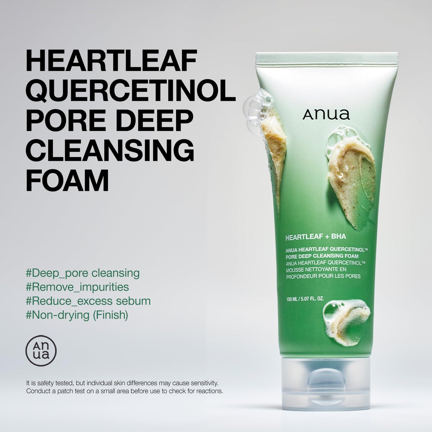 Anua Heartleaf Quercetinol Pore Deep Cleansing Foam (Korean Skincare)